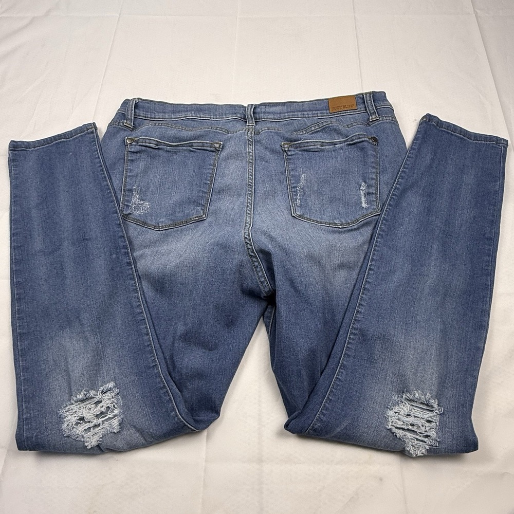 New Judy Blue Jeans Women's 3XL 36/30 Medium Wash Skinny Fit High Rise